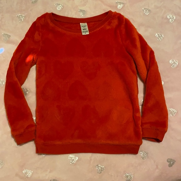 Girls Carter’s red/heart soft Sweater - Picture 1 of 4
